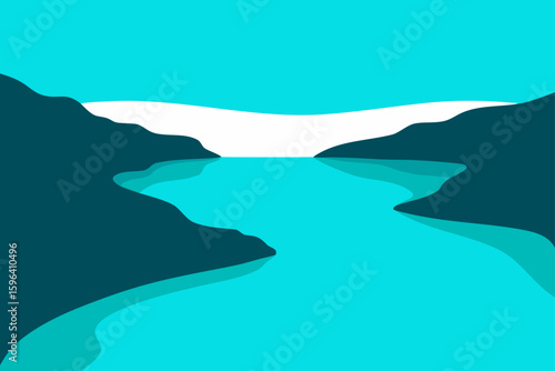 cliff framed bay with bright turquoise water