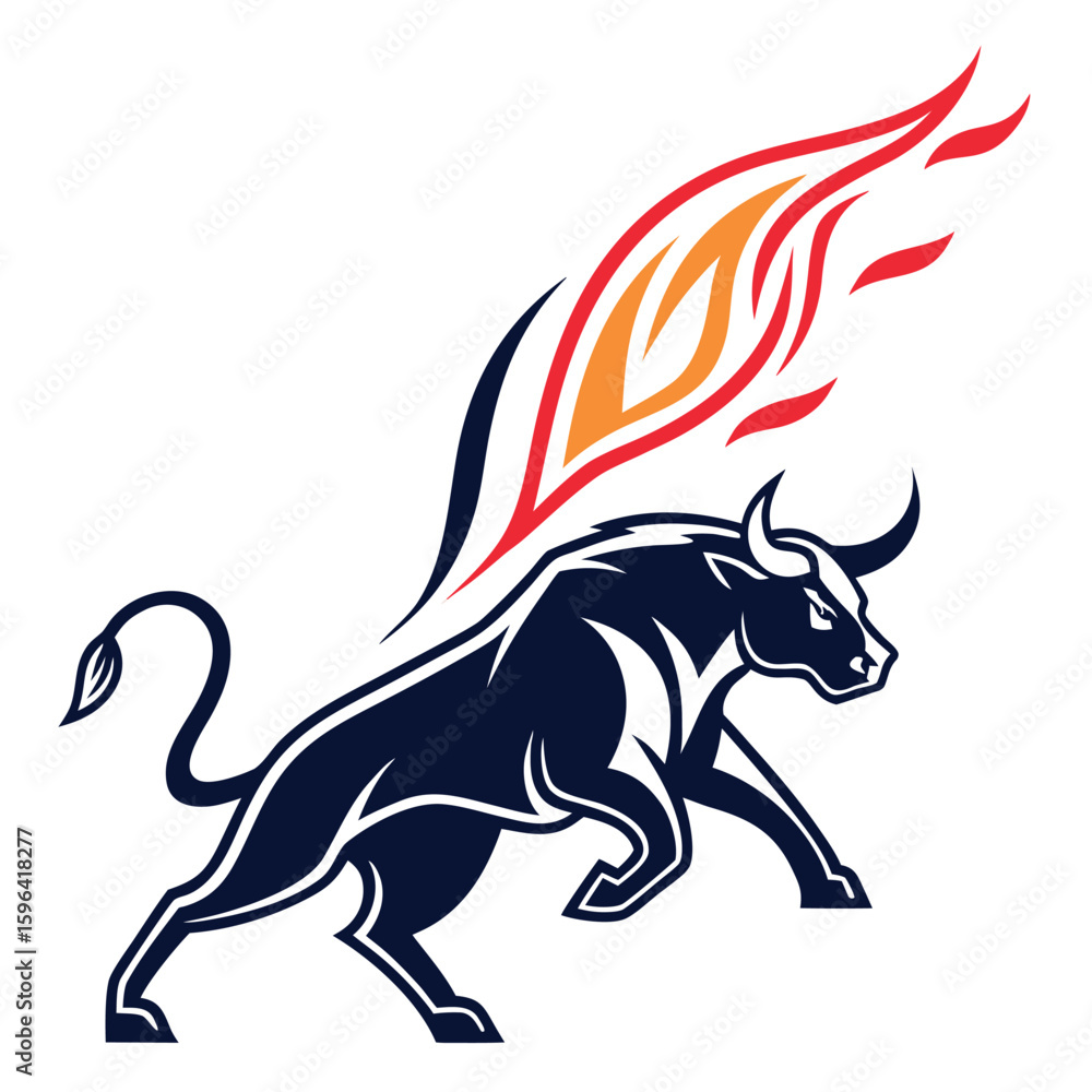 Obraz premium Modern stylized bull
