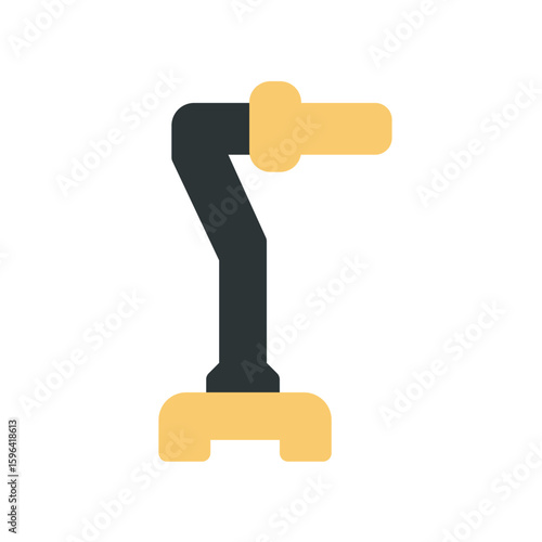 walking cane simple flat icon illustration