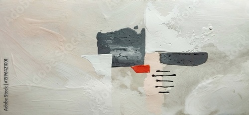 Tableau sur toile Contemporary aesthetic orange and black abstract color composition background te
