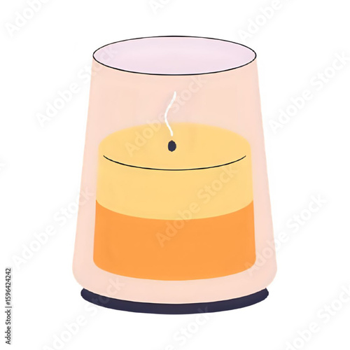 orange candle holder