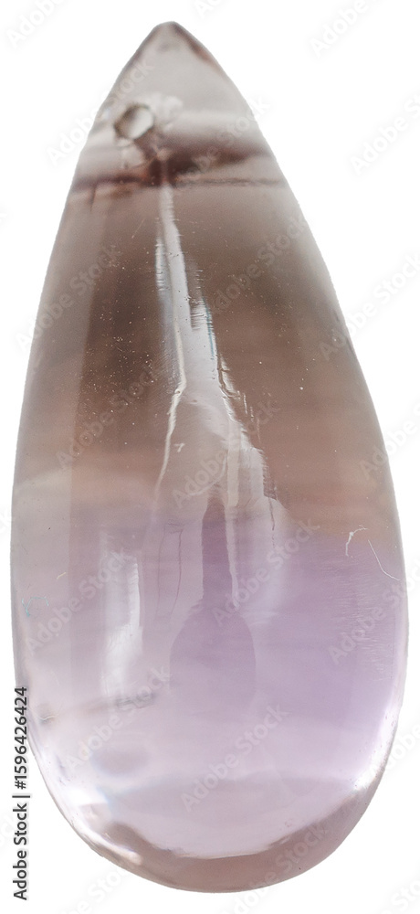 Fototapeta premium Ametrine Teardrop Gemstone – PNG Image with Transparent Background