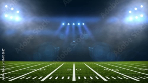 American football night stadium Sport advertisement 4K video	
