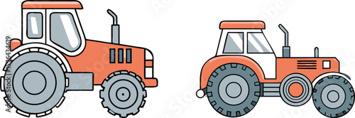 tractor isolated on white background