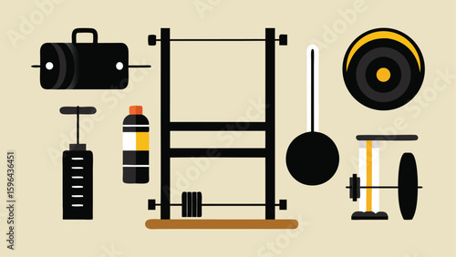 Traffic light vector illustration on black and white backgrounds with icon design elements