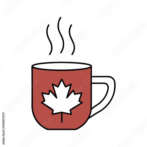 Red Tim Hortons Coffee Cup Icon with White Logo