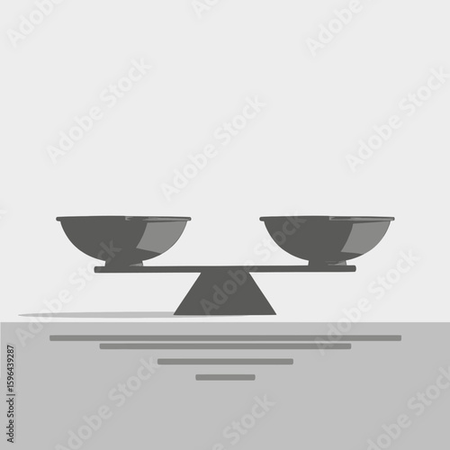 Balanced Bowls on Modern Counter with Minimalist Style