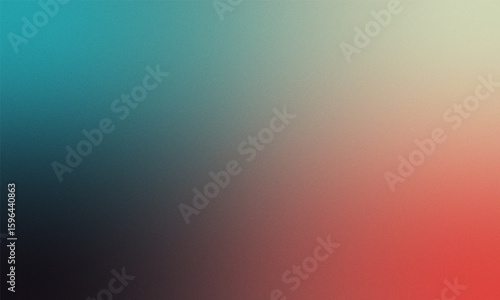 Subtle Grainy Gradient Background with Teal Beige and Red Color Blend new 2025 trendy grainy gradient background