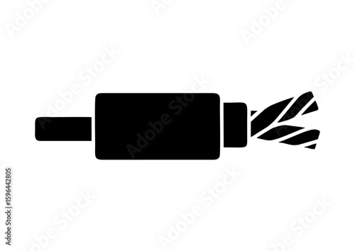 Black silhouette of a power drill