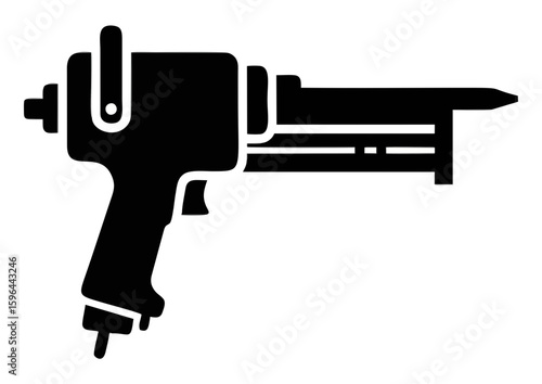 Black silhouette of a power drill