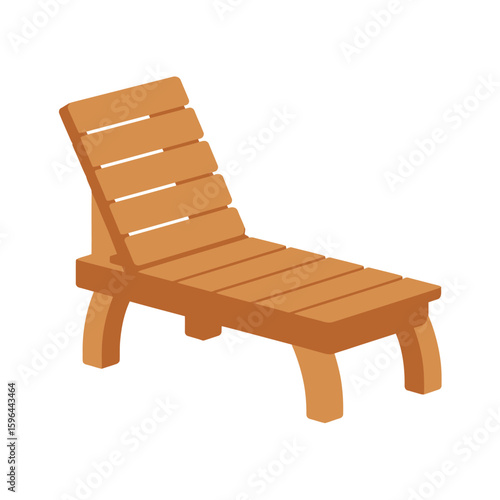 Wooden outdoor lounger chair for relaxation and comfort