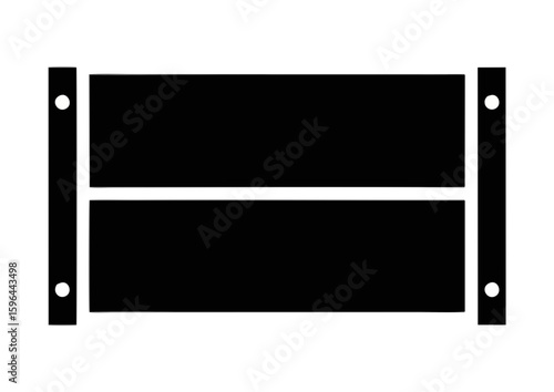 Door hinge silhouette in minimalist design for construction themes
