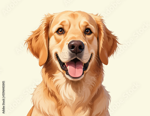 Happy Golden Retriever Portrait
