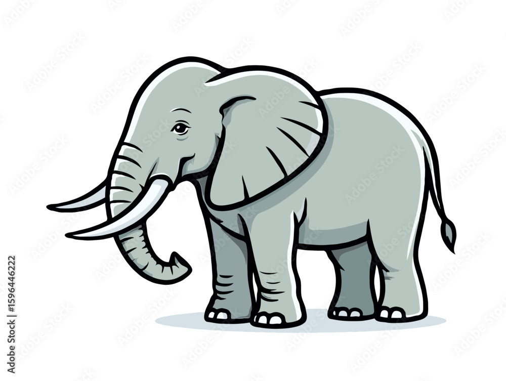 Obraz premium elephant cartoon illustration