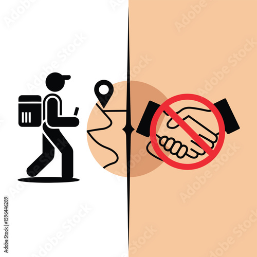 Contactless delivery service with safety precautions