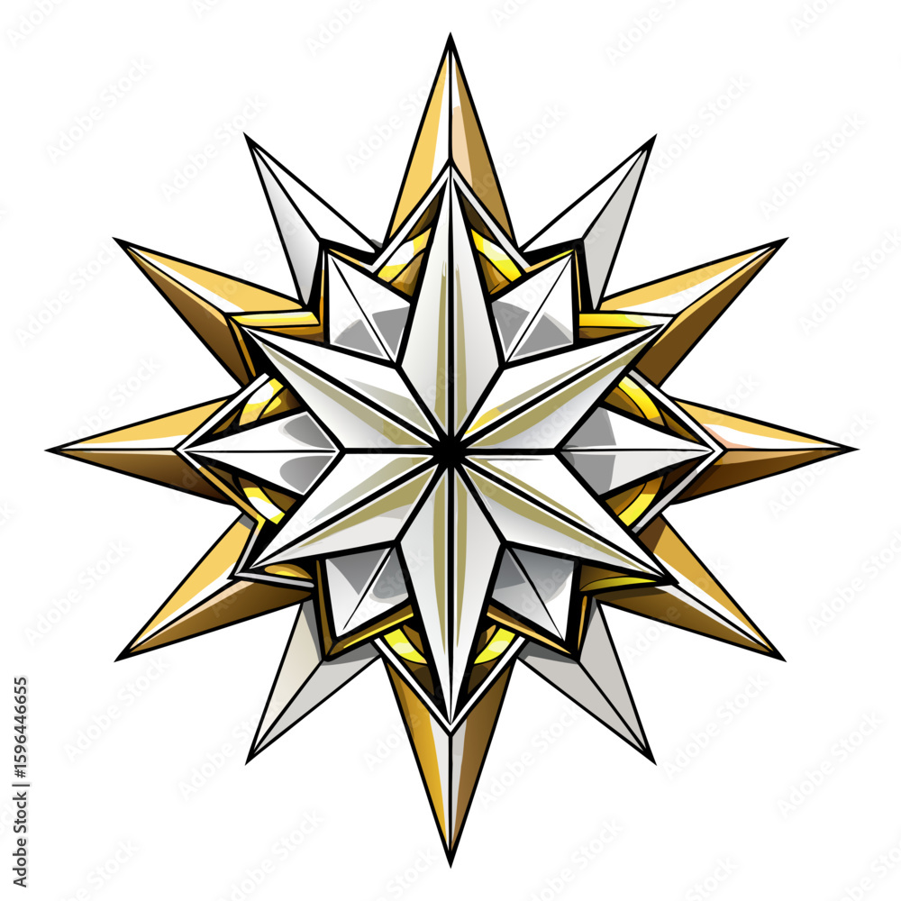 Fototapeta premium gold star on white background