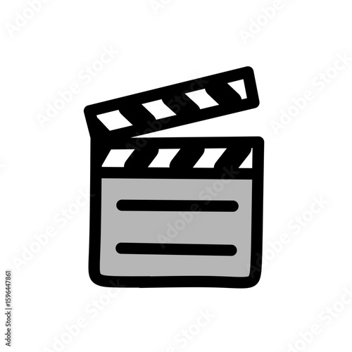 movie clapper board vector icon