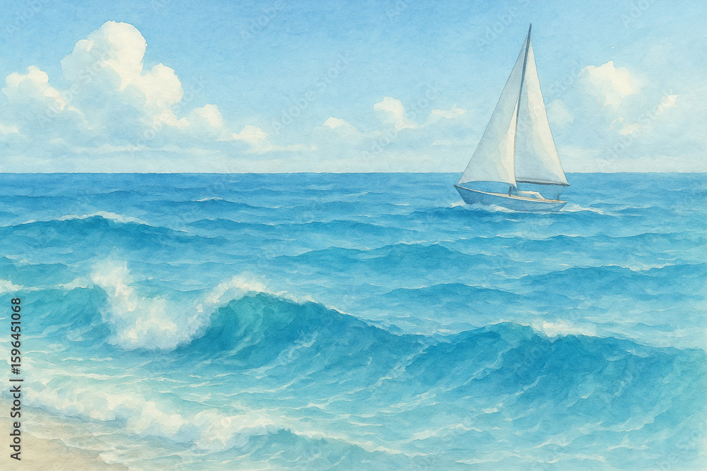 Obraz premium The yacht and the sea