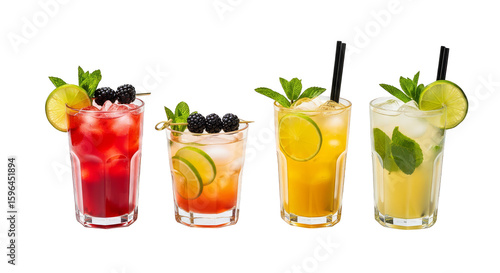 Refreshing cocktails bursting with color and flavor