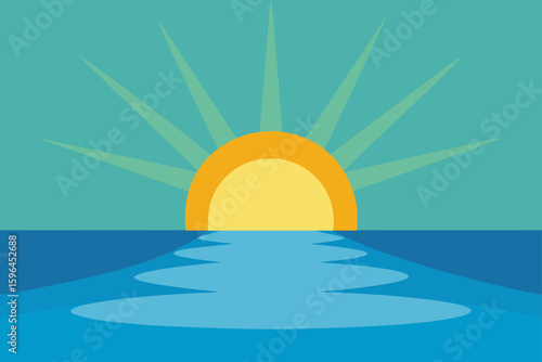 sunlight pierces calm tropical shallows