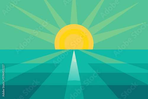 tropical sunlight cuts through emerald water