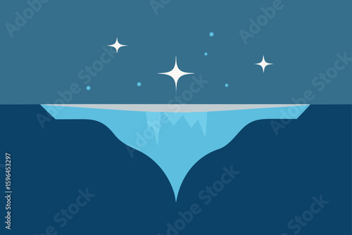 water sparkles under limestone overhang
