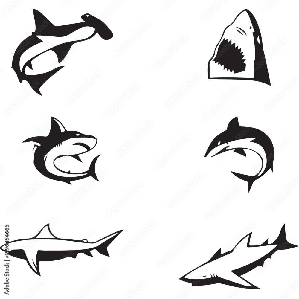 Obraz premium vector set of fish