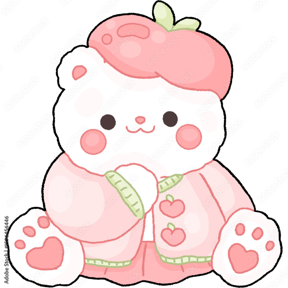 Baby peach bear Baby peach bear