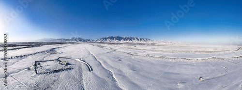 Fényképezés A Magnificent View of the Snowy Plains
