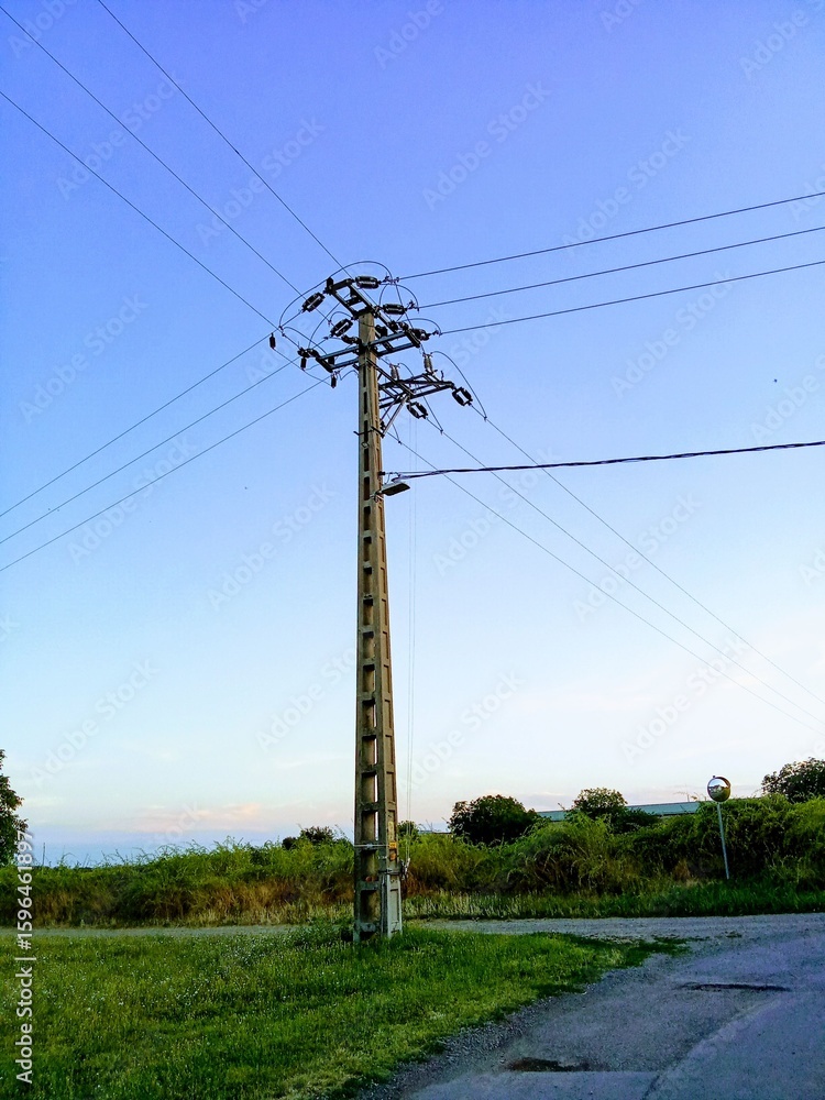 Obraz premium high voltage power lines