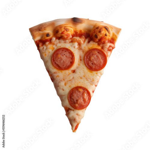 A delicious slice of pepperoni pizza with melted cheese and a crispy crust