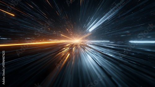 Interstellar Travel Warp Speed Light Trails