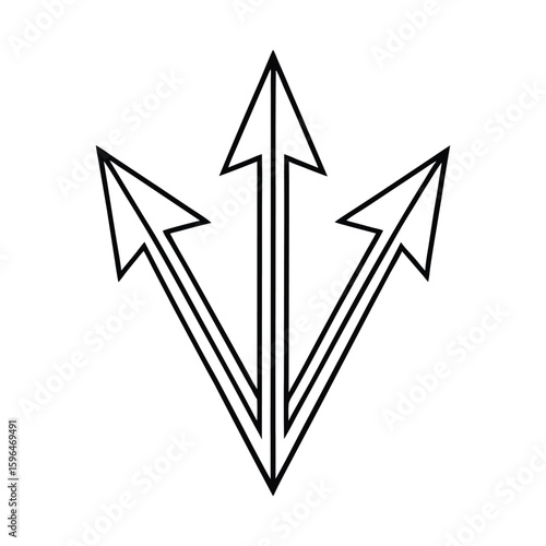 Three Arrow Symbol A Directional Icon