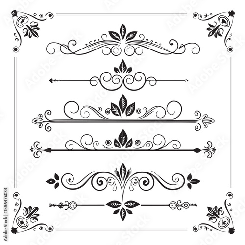 elegant decorative dividers ornate line separator 