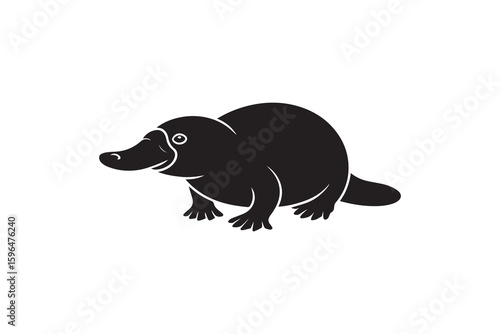 Platypus Silhouette Vector Illustration Cute Platypus Silhouette Design