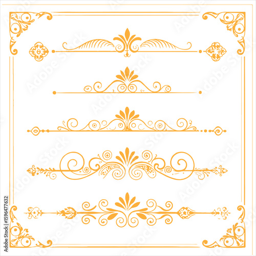 elegant decorative dividers ornate line separator 