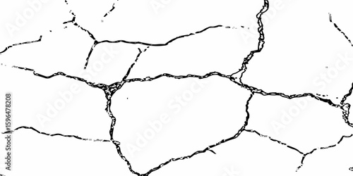 Black and white abstract background with cracks, dots, and diagonal lines adding a grunge style look.