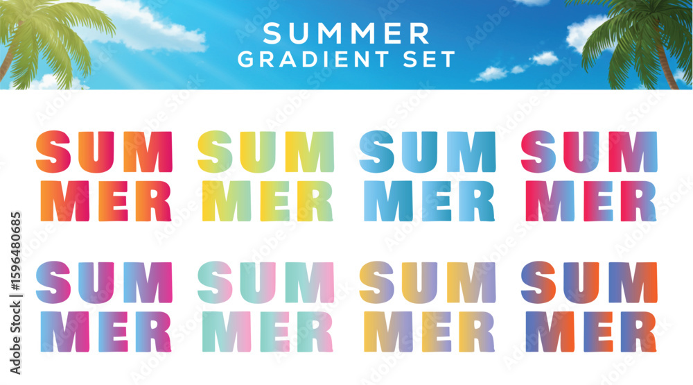Obraz premium Summer gradient set