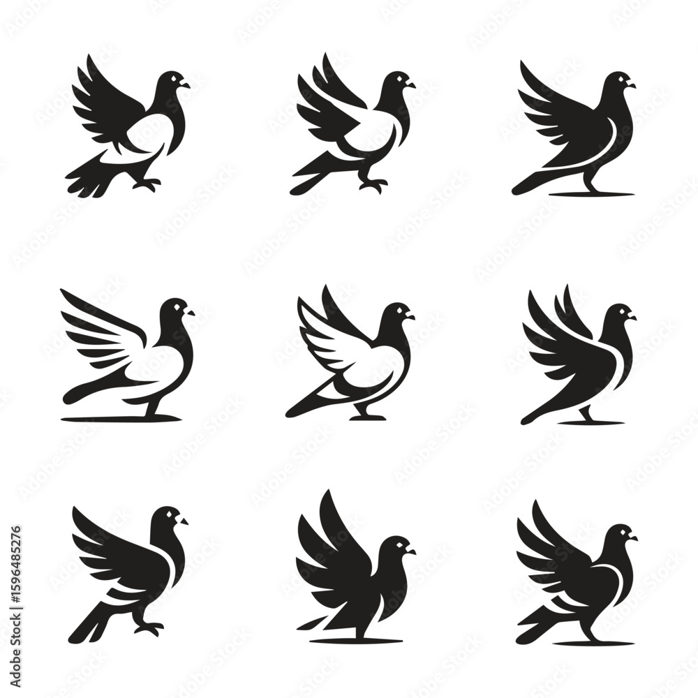 Obraz premium set of vector birds