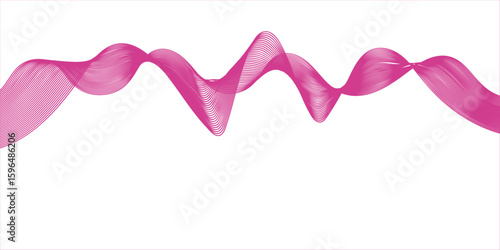 pink ribbon on white background