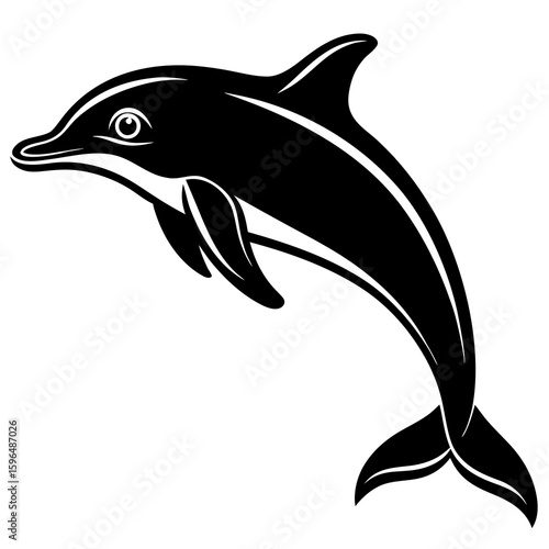 Dolphin  fish vector illustration perfect for posters, icon, t-shirts, cards, wall art prints and ai design.