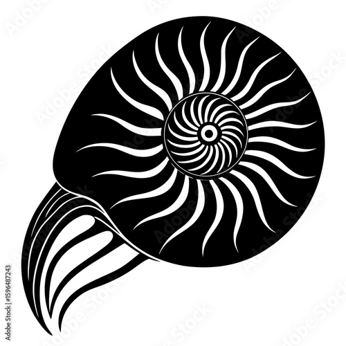 Nautilus fish vector illustration perfect for posters, icon, t-shirts, cards, wall art prints and ai design.
