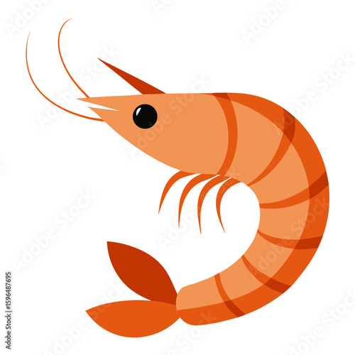 Shrimp fish vector illustration perfect for posters, icon, t-shirts, cards, wall art prints and ai design.