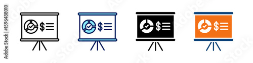Presentation All In One Icon Multi Styles Vector Set