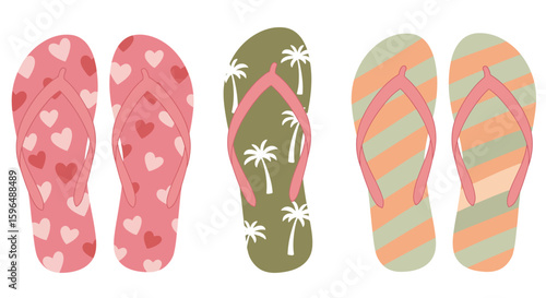 flip flops vector illustration