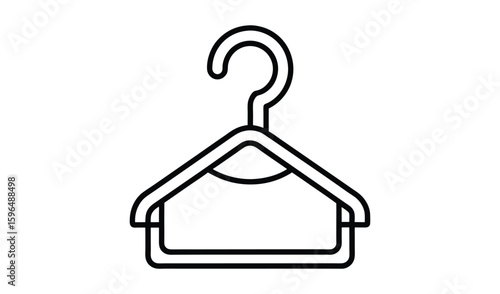 Simple line drawing of a clothes hanger