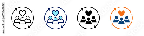 Corporate Social Responsibility All In One Icon Multi Styles Vector Set