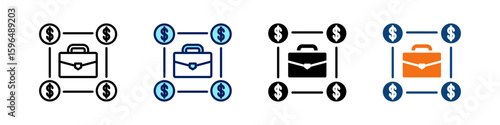 Supply Chain All In One Icon Multi Styles Vector Set