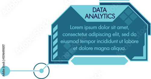 Data analytics technological footnotes vector illustration