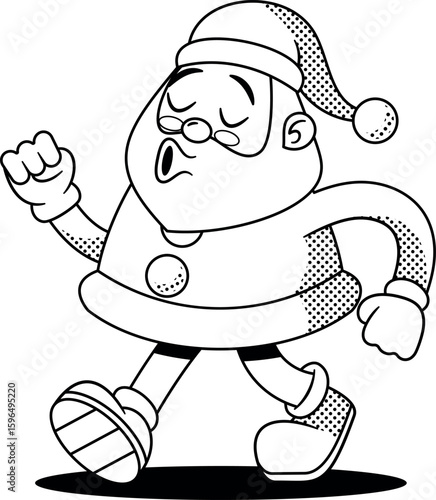 Carefree Santa Christmas holiday character
